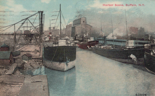 ZAYIX Postcard Great Lakes Ship Harbor Scene Buffalo New York c1911 Divided Back