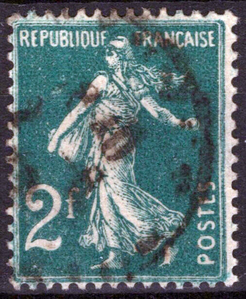 France 184 Used 2fr Prus grn Sower Farming & Agriculture 051023SM77