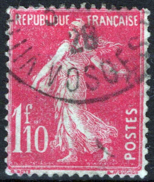 France 182 Used 1.10fr cerise Sower Farming & Agriculture 051023SM76