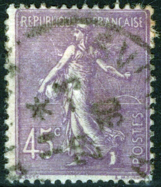 France 143 Used 45c lt violet Sower Farming Agriculture 051023SM74