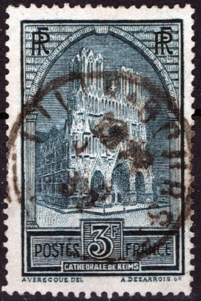 France 248 Used 3fr bluish si Architecture Reims Cathedral 051023SM86