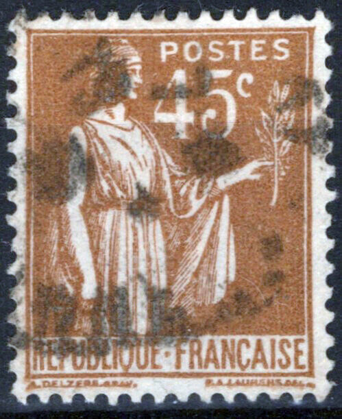 France 266 Used 45c yellow brown Peace Olive Branch 051023SM93