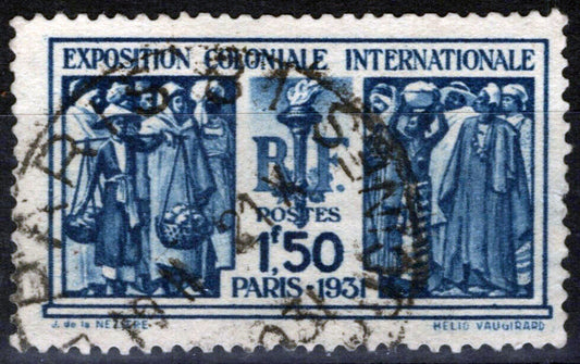 France 262 Used 1.50fr dp blue French Colonials 051023SM92