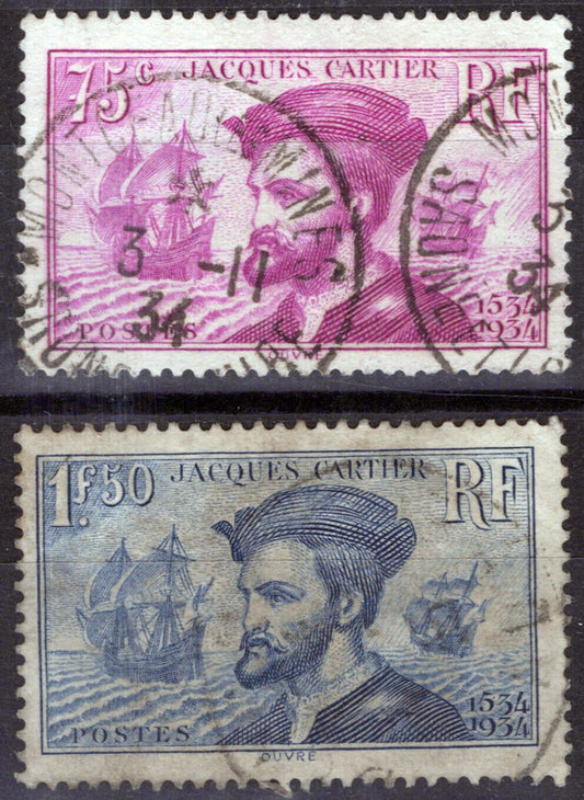 France 296-297 Used Explorer Ships Jacques Cartier 051023SM98