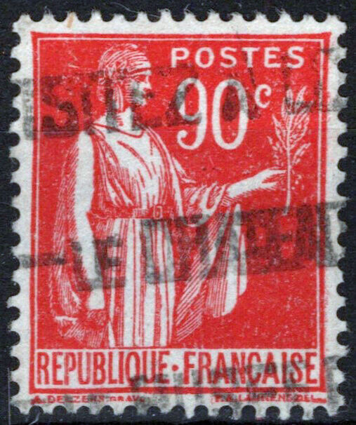 France 274 Used 90c dk red Peace Olive Branch 051023SM94