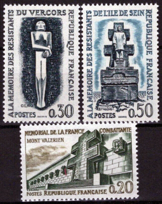 France 1029-1031 MNH Monuments WWII French Underground 051023SM142M