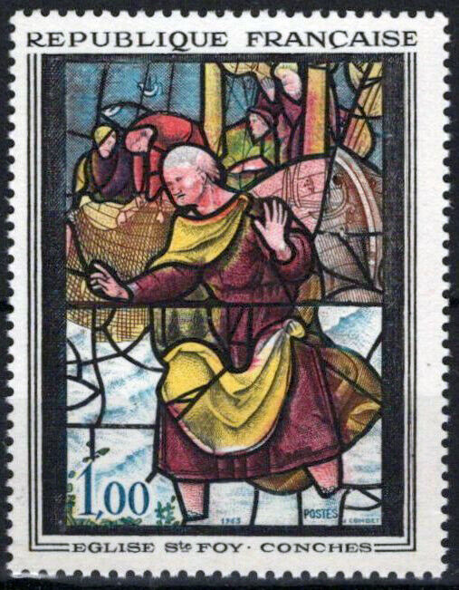 France 1055 MNH Stained Glass St. Peter St. Foy de Conches 051023SM149