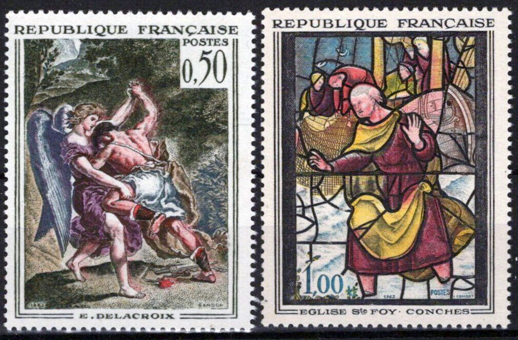 France 1054-1055 MNH Stained Glass St. Peter Window Angels 051023SM147M