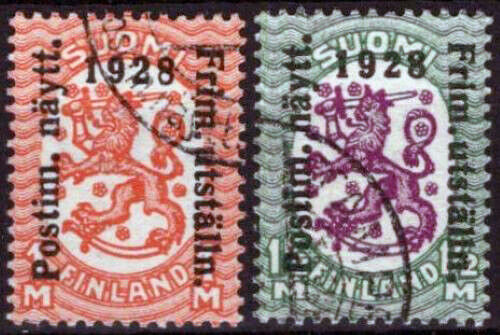 Finland 153-154 Used Overprint Coat of Arms National Emblems 051023S138