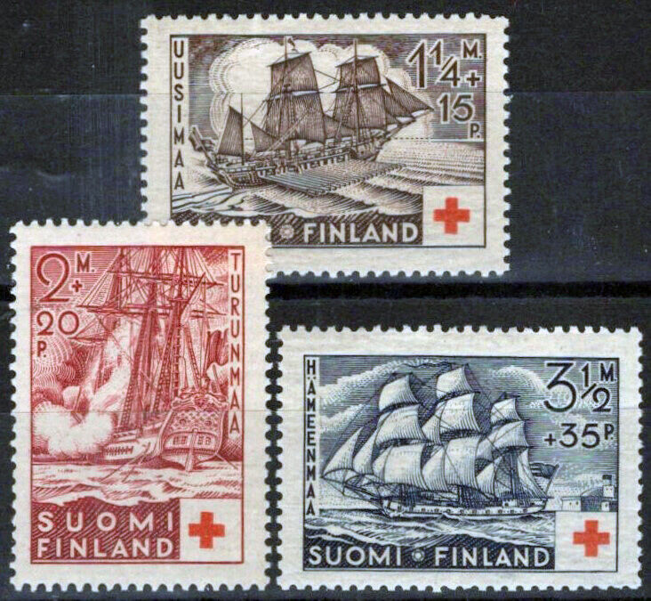 Finland B24-B26 MNH Semi-Postal Sailing Ships Transportation 051023S159