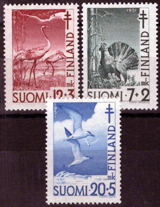 Finland B107-B109 MNH Semi-Postal Birds European Cranes 051023S165M