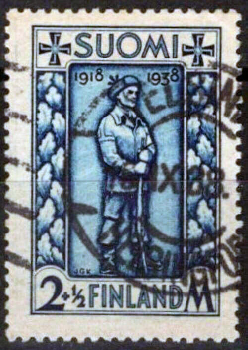 Finland B34 Used Semi-Postal Military Soldier White Army 051023S160