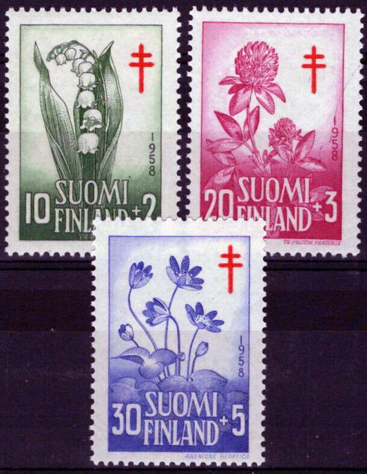 Finland B148-B150 MNH Semi-Postal Flowers Plants Red Clover 032323SM146M