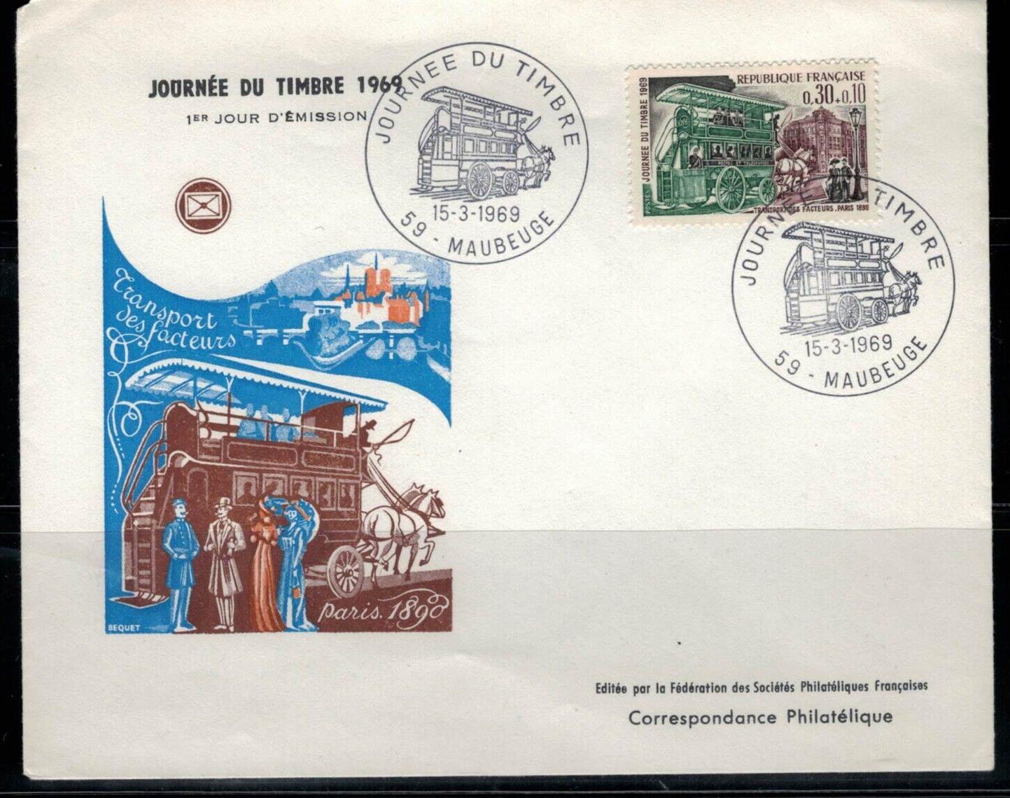 Trains / Railroads 1969 France FDC Maubeuge Paris Railway 032322SM66