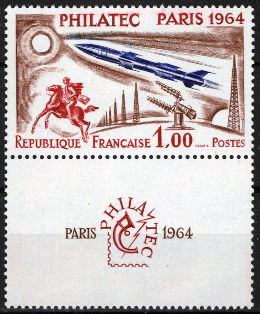 France 1100 MNH With Labels Space Rocket Communications Horses 051023SM155