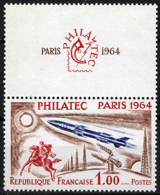 France 1100 MNH With Labels Space Rocket Communications Horses 051023SM154