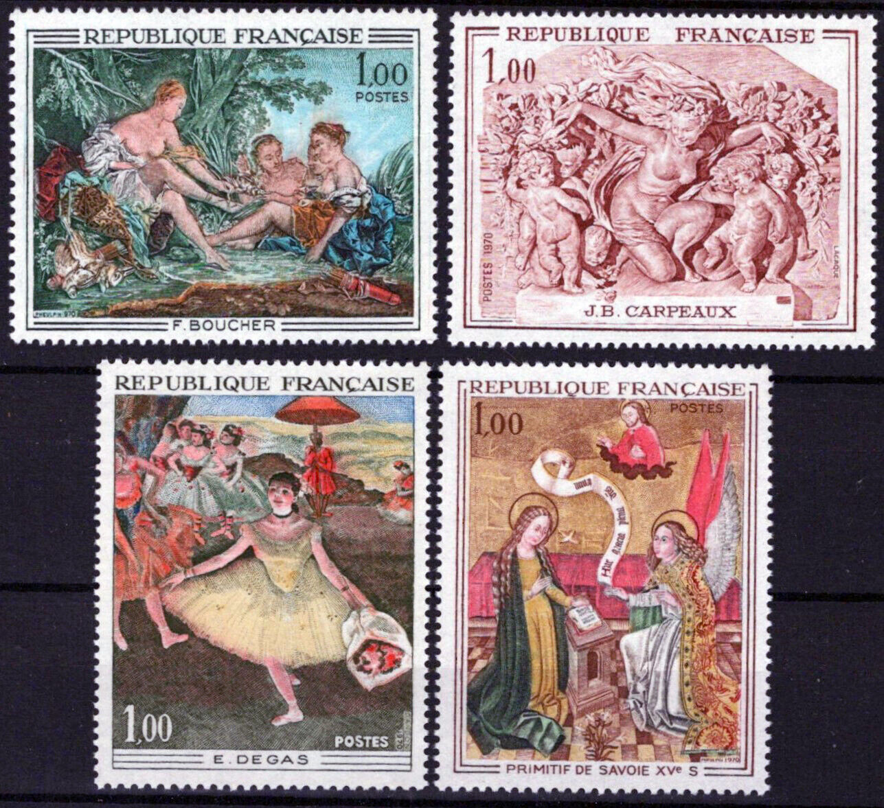 France 1273-1276 MNH Paintings Carvings Edgar Degas Artwork 051023SM162M