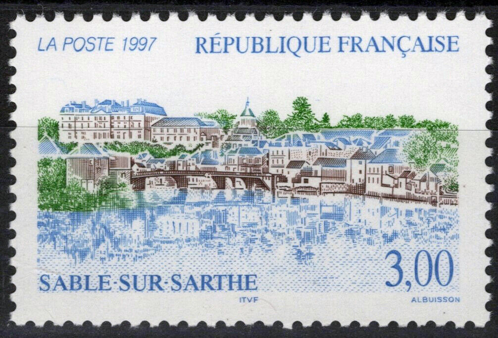 France 2566 MNH Sable Sur Sarthe Architecture Bridges 032323SM117M