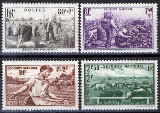 France B104-B107 MNH Semi-Postal Agriculture Farming Cattle 051023S170