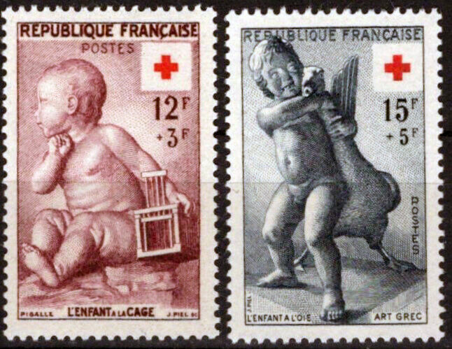 France B300-B301 MNH Semi-Postal Red Cross Medical Child 032323SM164M