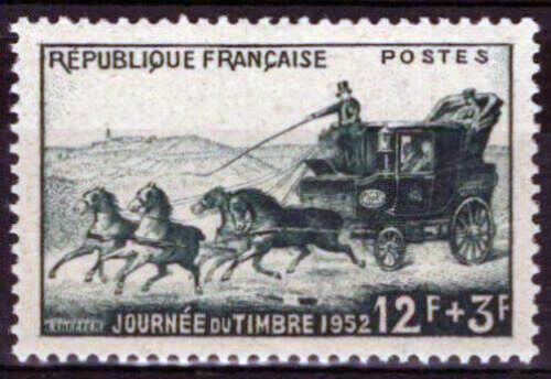 France B266 MNH Semi-Postal Stagecoach Horses Transportation 032323SM161M