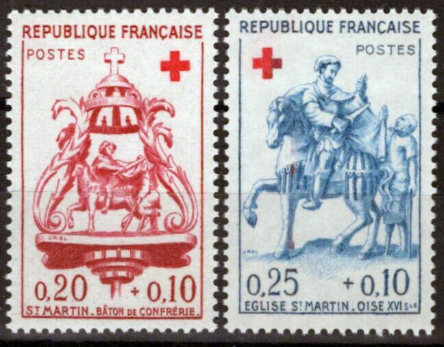 France B347-B348 MNH Semi-Postal Red Cross St. Martin Medical 032323SM171M