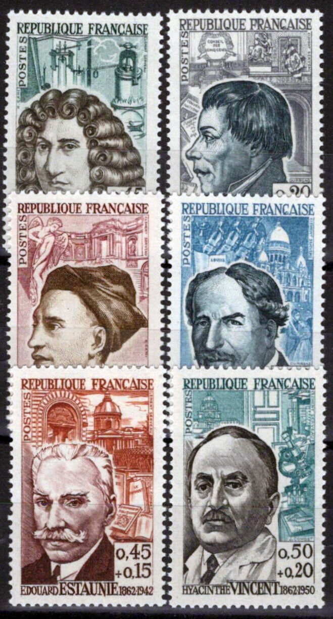 France B359-B364 MNH Semi-Postal Historical Figures Scientists 032323SM175