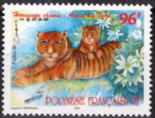 French Polynesia 729 MNH New Year's Year of Tiger Astrology Zayix Stamps 061223SM04M