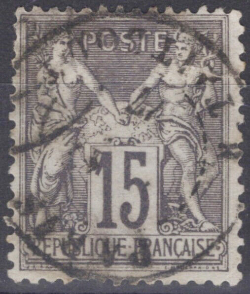 France 80 Used 15c gray lil grysh Peace & Commerce 051023S180