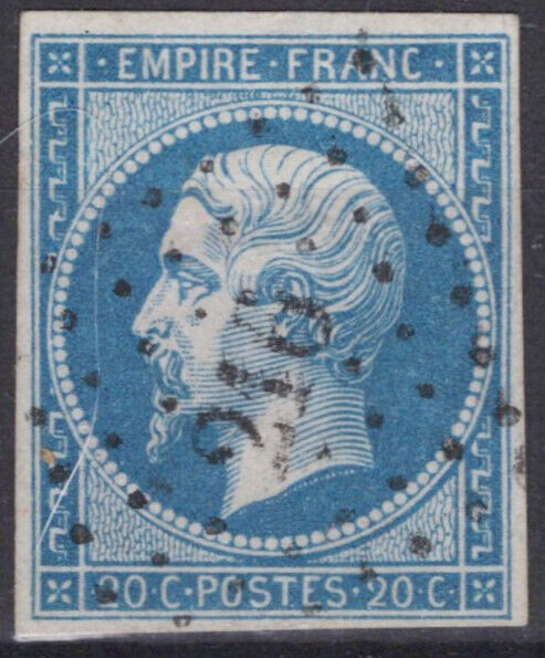 France 15 Used 20c bl bluish Emperor Napoleon III 051023S175