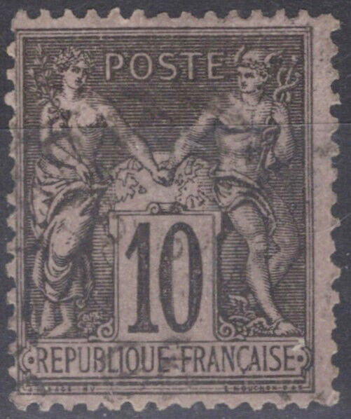 France 91 Used 10c blk lavender Peace & Commerce 060823S01