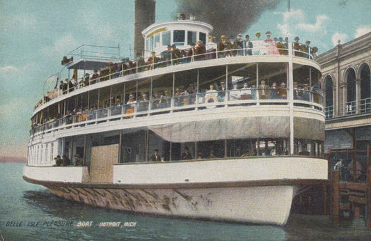 ZAYIX Postcard Great Lakes Steamer Belle Island Ferry Boat 1910s SS Colombia