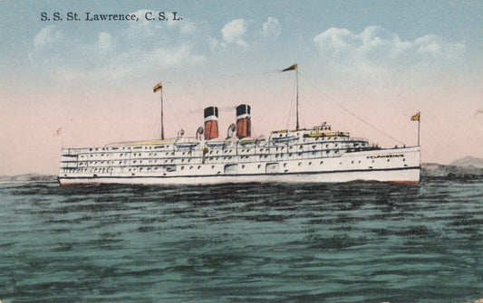 ZAYIX Postcard Great Lakes Steamer SS St. Lawrence Canadian Steamship Line