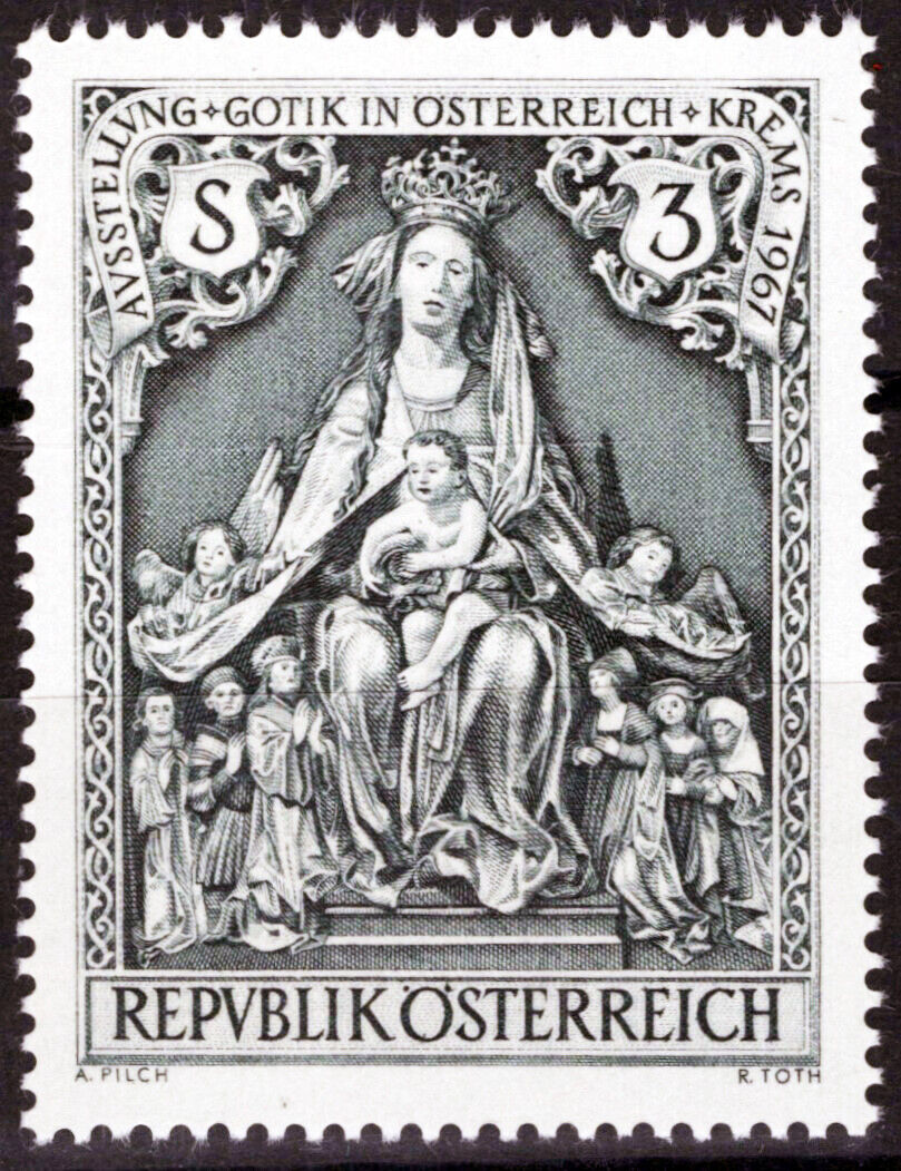 Austria 791 MNH Gothic Mantle Madonna Wood Carving Art