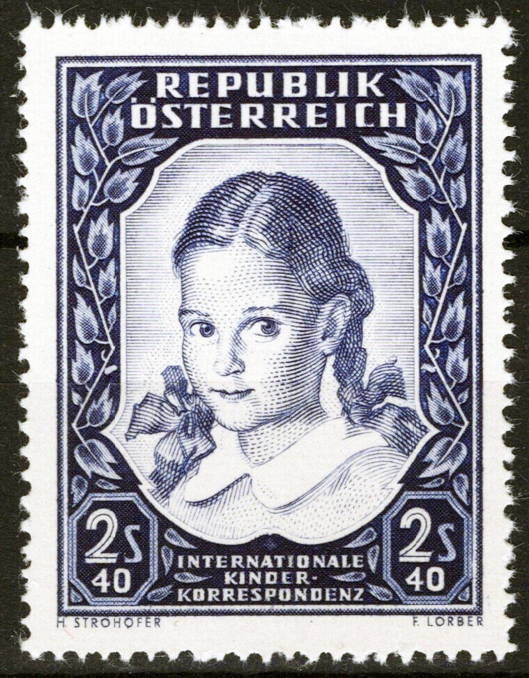 Austria 583 MNH School Girl Education Letter Writing