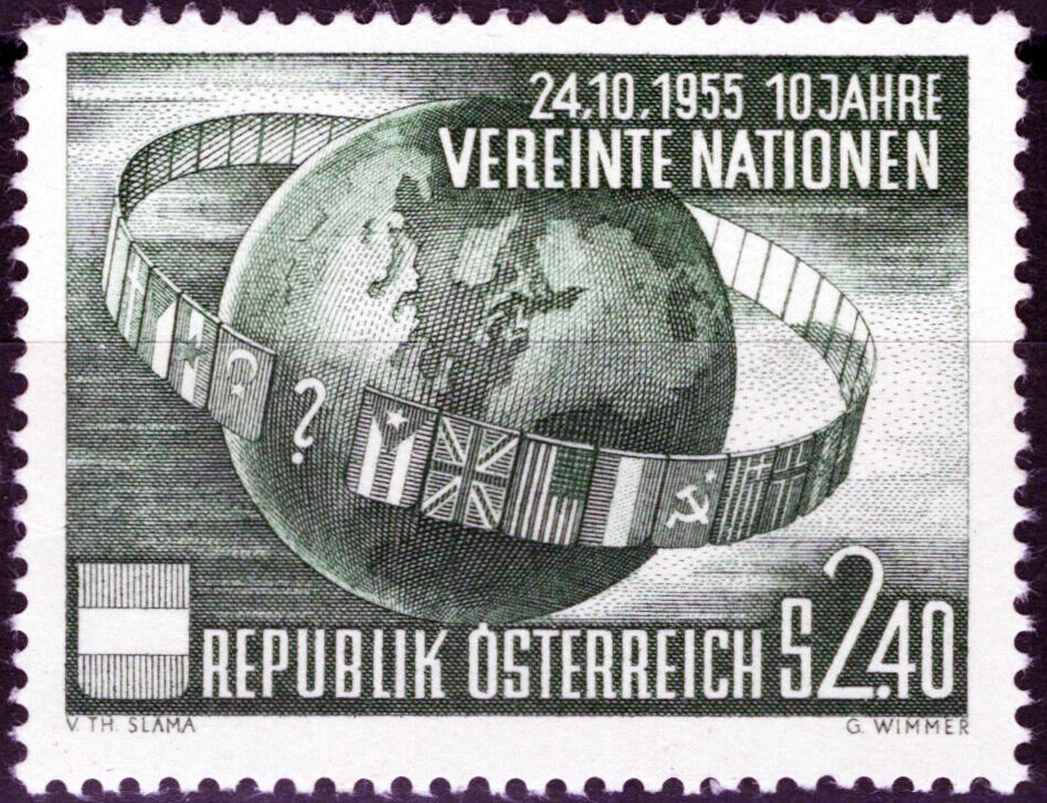 Austria 608 MNH Globe United Nations