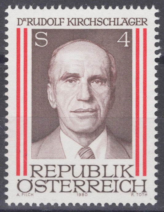 Austria 1146 MNH Rudolph Kirchschlager President Politician