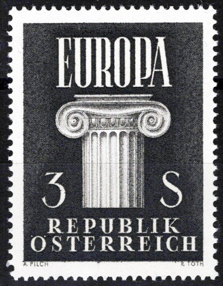 Austria 657 MNH Europa Cept Ionic Capital Architecture