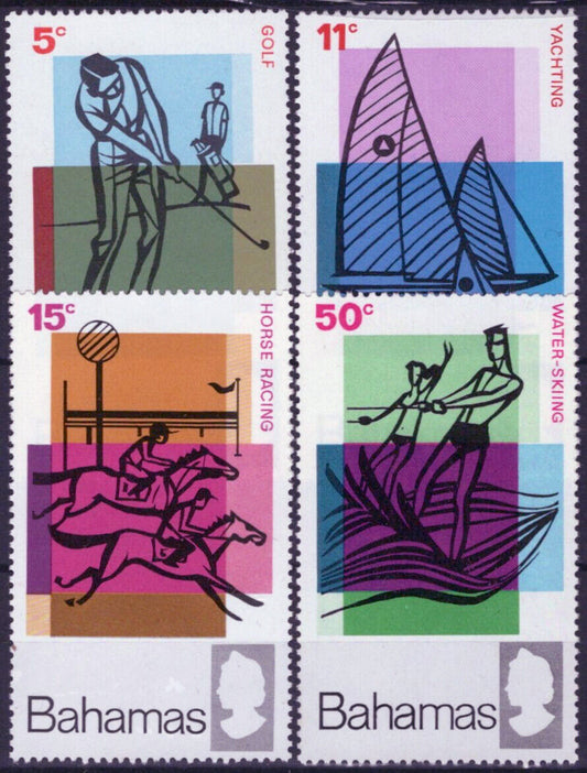 Bahamas 272-275 MLH Tourism Sports Golf Yachting Horse Racing ZAYIX 062723S08