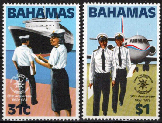 Bahamas 536-537 MH Aviation Ships Transportation  ZAYIX 062723S17