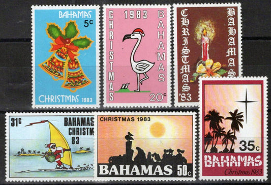 Bahamas 547-552 MLH Christmas Children's Designs Santa Flamingo ZAYIX 062723S19