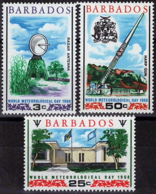 Barbados 303-305 MNH Communications Meteorology ZAYIX 062723S21M