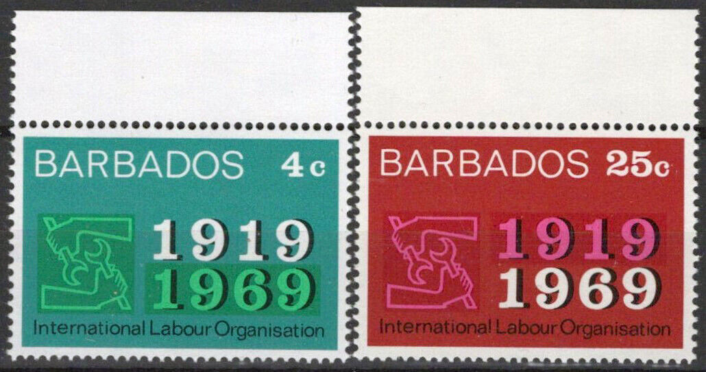 Barbados 320-321 MNH ILO Emblems Hands ZAYIX 062723S26M