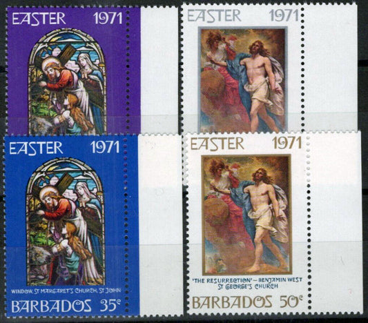 Barbados 353-356 MNH Easter Religion Christ Resurrection ZAYIX 062723S29M