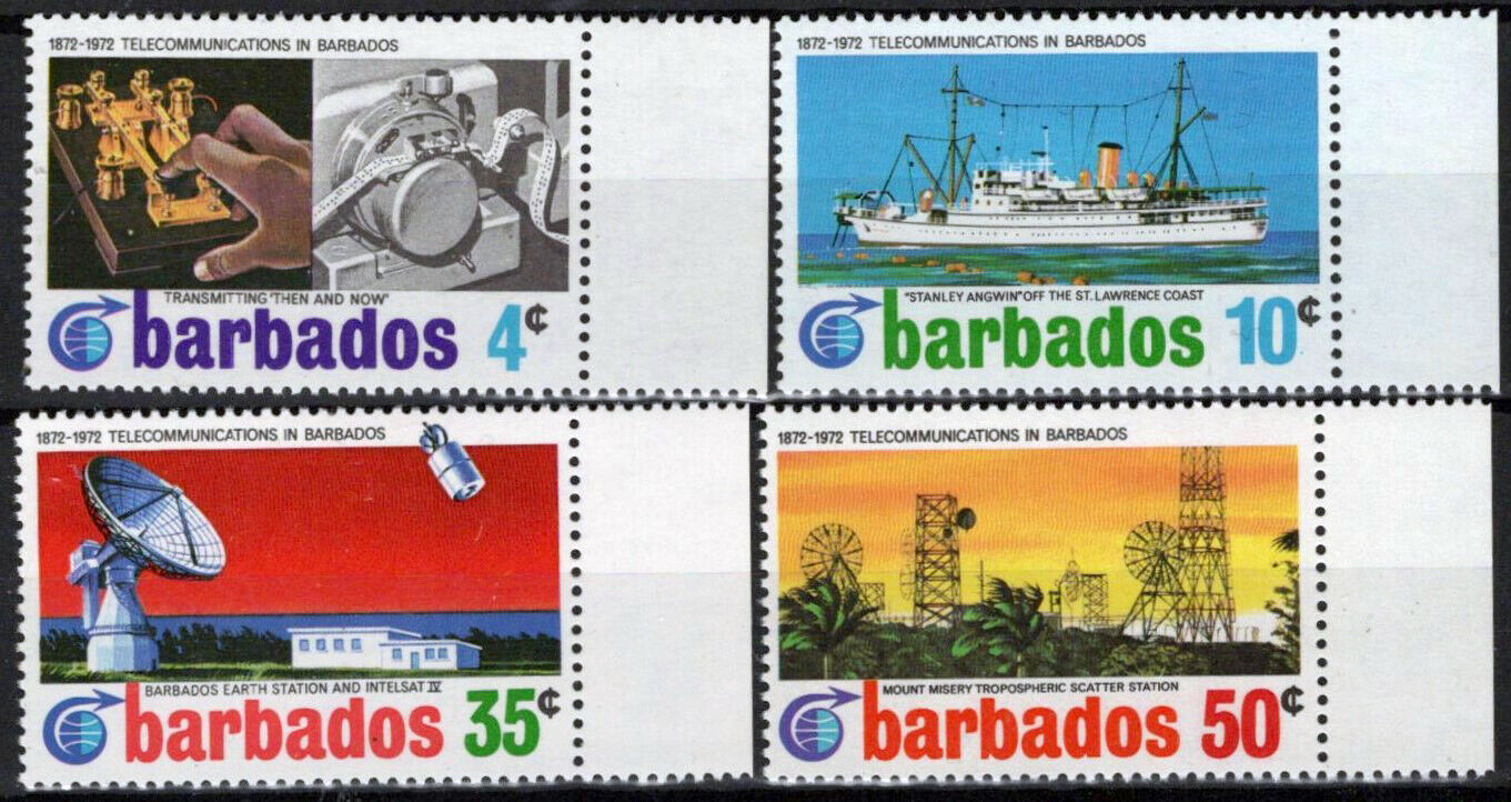 Barbados 368-371 MNH Communications Telegraphy Ships ZAYIX 062723S33M