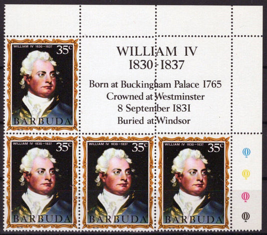 Barbuda 78 MNH William IV English Monarchs Royalty ZAYIX 062723S59