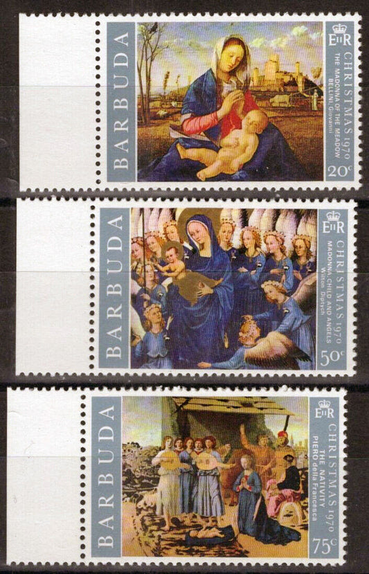 Barbuda 86-88 MNH Christmas Nativity Madonna Paintings ZAYIX 062723S51M