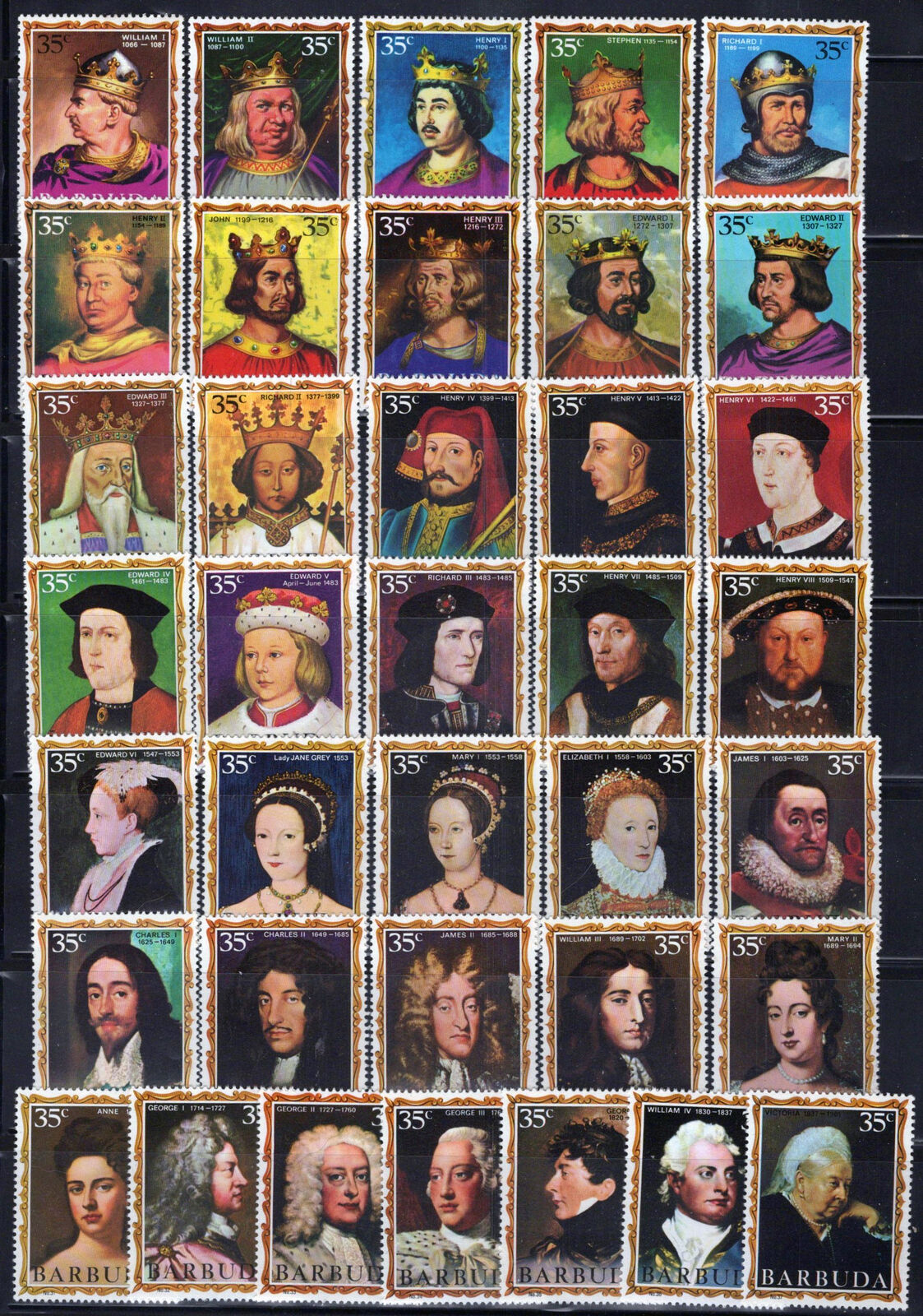 Barbuda 43-79 MNH English Monarchs Royalty ZAYIX 062723S54