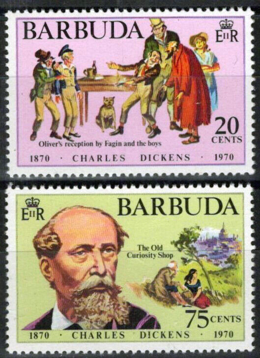 Barbuda 84-85 MNH Charles Dickens Writer Author Oliver Twist ZAYIX 062723S49M