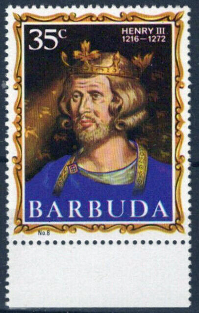 Barbuda 50 MNH Henry III English Monarchs Royalty ZAYIX 062723S66